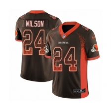 Youth Nike Cleveland Browns #24 Howard Wilson Limited Brown Rush Drift Fashion NFL Jersey