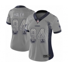 Women's Nike Dallas Cowboys #94 Charles Haley Limited Gray Rush Drift Fashion NFL Jersey