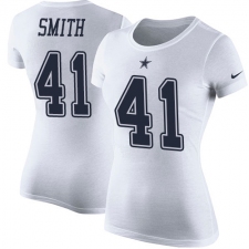 NFL Women's Nike Dallas Cowboys #41 Keith Smith White Rush Pride Name & Number T-Shirt