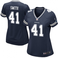 Women's Nike Dallas Cowboys #41 Keith Smith Game Navy Blue Team Color NFL Jersey