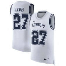 Men's Nike Dallas Cowboys #27 Jourdan Lewis Limited White Rush Player Name & Number Tank Top NFL Jersey