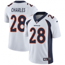 Youth Nike Denver Broncos #28 Jamaal Charles Elite White NFL Jersey