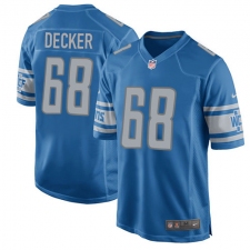 Men's Nike Detroit Lions #68 Taylor Decker Game Light Blue Team Color NFL Jersey
