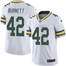 Men's Nike Green Bay Packers #42 Morgan Burnett White Vapor Untouchable Limited Player NFL Jersey