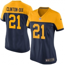 Women's Nike Green Bay Packers #21 Ha Ha Clinton-Dix Elite Navy Blue Alternate NFL Jersey