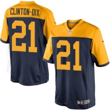 Youth Nike Green Bay Packers #21 Ha Ha Clinton-Dix Elite Navy Blue Alternate NFL Jersey