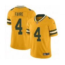 Women's Green Bay Packers #4 Brett Favre Limited Gold Inverted Legend Football Jersey