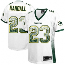 Women's Nike Green Bay Packers #23 Damarious Randall Elite White Drift Fashion NFL Jersey