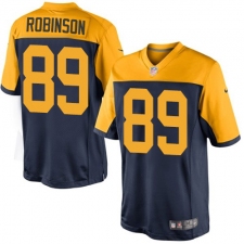 Youth Nike Green Bay Packers #89 Dave Robinson Elite Navy Blue Alternate NFL Jersey