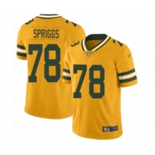 Men's Green Bay Packers #78 Jason Spriggs Limited Gold Inverted Legend Football Jersey