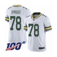 Men's Green Bay Packers #78 Jason Spriggs White Vapor Untouchable Limited Player 100th Season Football Jersey