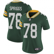 Women's Nike Green Bay Packers #78 Jason Spriggs Elite Green Team Color NFL Jersey