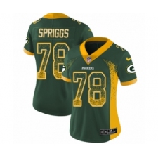 Women's Nike Green Bay Packers #78 Jason Spriggs Limited Green Rush Drift Fashion NFL Jersey