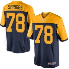 Youth Nike Green Bay Packers #78 Jason Spriggs Elite Navy Blue Alternate NFL Jersey