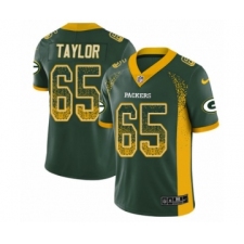 Youth Nike Green Bay Packers #65 Lane Taylor Limited Green Rush Drift Fashion NFL Jersey