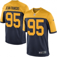 Men's Nike Green Bay Packers #95 Ricky Jean-Francois Game Navy Blue Alternate NFL Jersey