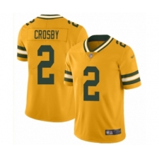 Youth Green Bay Packers #2 Mason Crosby Limited Gold Inverted Legend Football Jersey