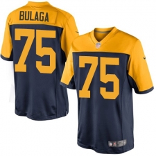 Youth Nike Green Bay Packers #75 Bryan Bulaga Elite Navy Blue Alternate NFL Jersey