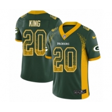 Men's Nike Green Bay Packers #20 Kevin King Limited Green Rush Drift Fashion NFL Jersey