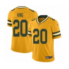 Youth Green Bay Packers #20 Kevin King Limited Gold Inverted Legend Football Jersey