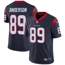 Youth Nike Houston Texans #89 Stephen Anderson Limited Navy Blue Team Color Vapor Untouchable NFL Jersey