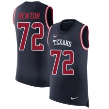 Men's Nike Houston Texans #72 Derek Newton Limited Navy Blue Rush Player Name & Number Tank Top NFL Jersey