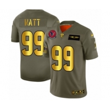 Men's Houston Texans #99 J.J. Watt Limited Olive Gold 2019 Salute to Service Football Jersey