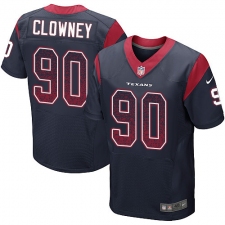 Men's Nike Houston Texans #90 Jadeveon Clowney Elite Navy Blue Home Drift Fashion NFL Jersey