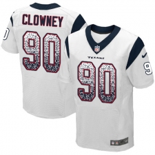 Men's Nike Houston Texans #90 Jadeveon Clowney Elite White Road Drift Fashion NFL Jersey