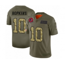 Men's Houston Texans #10 DeAndre Hopkins 2019 Olive Camo Salute to Service Limited Jersey