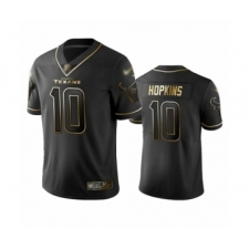 Men's Houston Texans #10 DeAndre Hopkins Limited Black Golden Edition Football Jersey
