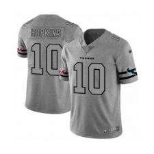 Men's Houston Texans #10 DeAndre Hopkins Limited Gray Team Logo Gridiron Football Jersey