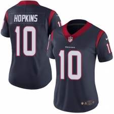 Women's Nike Houston Texans #10 DeAndre Hopkins Elite Navy Blue Team Color NFL Jersey