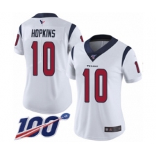 Women's Nike Houston Texans #10 DeAndre Hopkins White Vapor Untouchable Limited Player 100th Season NFL Jersey