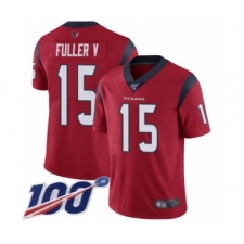 Men's Houston Texans #15 Will Fuller V Red Alternate Vapor Untouchable Limited Player 100th Season Football Jersey
