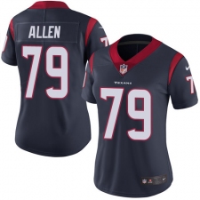 Women's Nike Houston Texans #79 Jeff Allen Limited Navy Blue Team Color Vapor Untouchable NFL Jersey