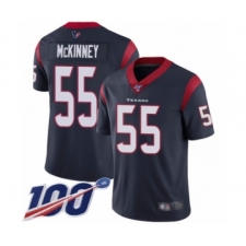Men's Houston Texans #55 Benardrick McKinney Navy Blue Team Color Vapor Untouchable Limited Player 100th Season Football Jersey