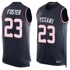 Men's Nike Houston Texans #23 Arian Foster Limited Navy Blue Player Name & Number Tank Top NFL Jersey
