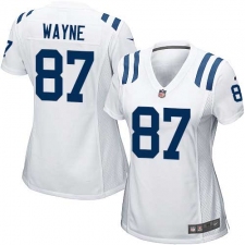 Women's Nike Indianapolis Colts #87 Reggie Wayne Game White NFL Jersey