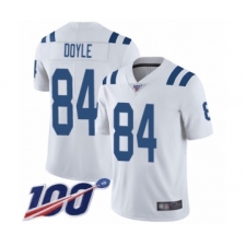 Men's Indianapolis Colts #84 Jack Doyle White Vapor Untouchable Limited Player 100th Season Football Jersey