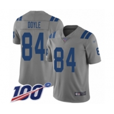Youth Indianapolis Colts #84 Jack Doyle Limited Gray Inverted Legend 100th Season Football Jersey