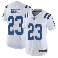 Women's Nike Indianapolis Colts #23 Frank Gore Elite White NFL Jersey