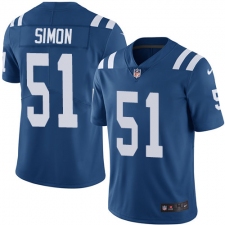 Youth Nike Indianapolis Colts #51 John Simon Elite Royal Blue Team Color NFL Jersey