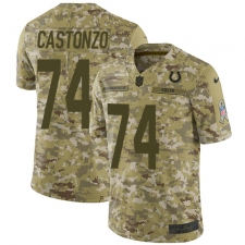 Men's Nike Indianapolis Colts #74 Anthony Castonzo Limited Camo 2018 Salute to Service NFL Jersey