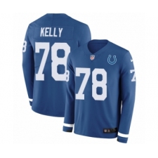 Men's Nike Indianapolis Colts #78 Ryan Kelly Limited Blue Therma Long Sleeve NFL Jersey