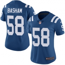 Women's Nike Indianapolis Colts #58 Tarell Basham Elite Royal Blue Team Color NFL Jersey