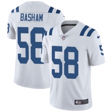 Youth Nike Indianapolis Colts #58 Tarell Basham White Vapor Untouchable Limited Player NFL Jersey