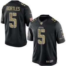 Men's Nike Jacksonville Jaguars #5 Blake Bortles Limited Black Salute to Service NFL Jersey