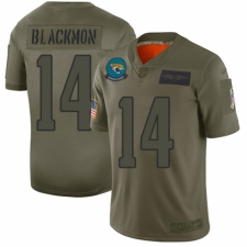 Women's Jacksonville Jaguars #14 Justin Blackmon Limited Camo 2019 Salute to Service Football Jersey