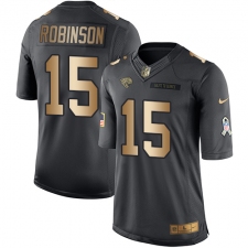 Youth Nike Jacksonville Jaguars #15 Allen Robinson Limited Black/Gold Salute to Service NFL Jersey